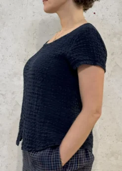 Sahara Waffle Linen Top night
